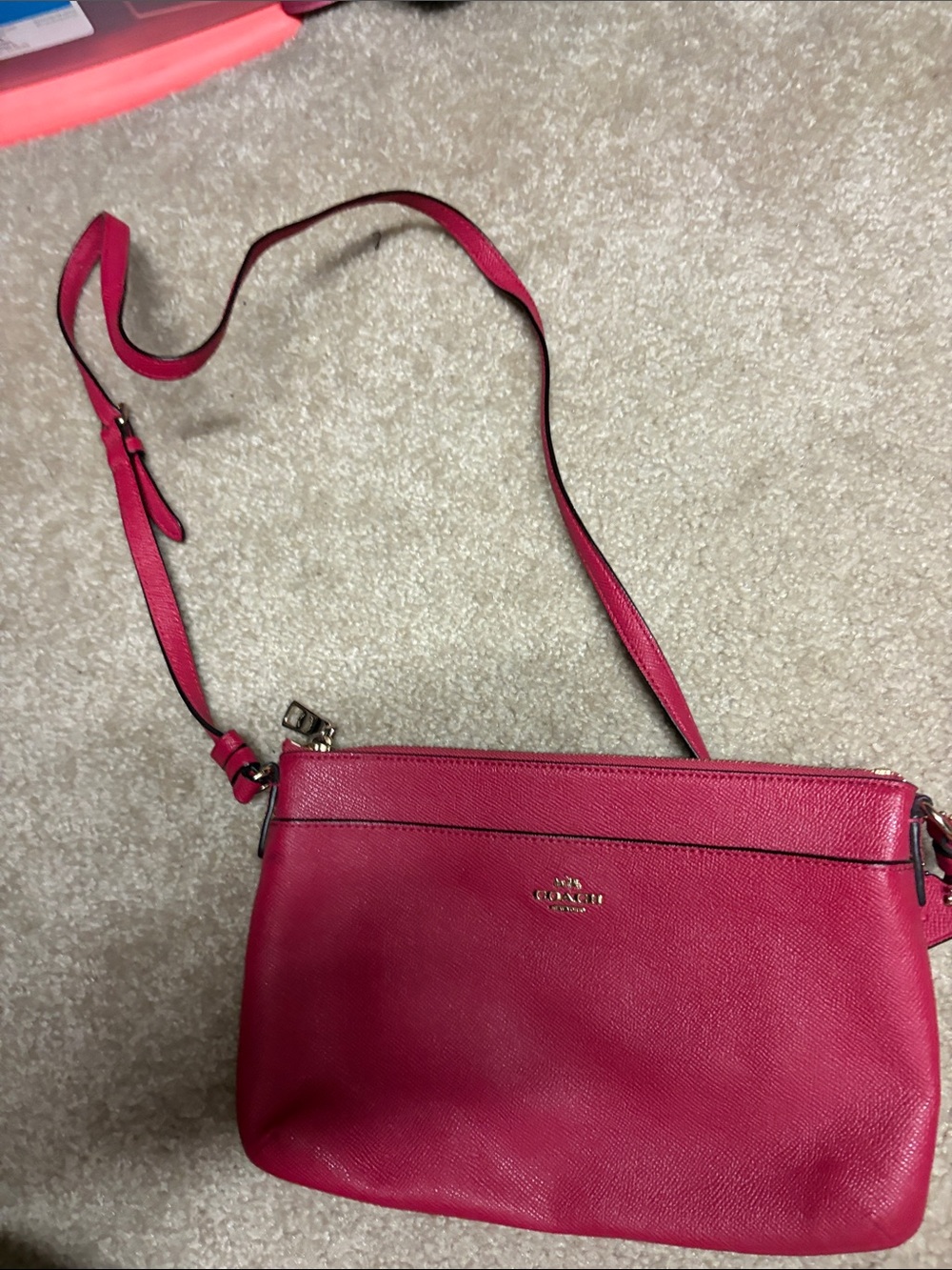 Coach Raspberry Pink Leather Crossbody Bag